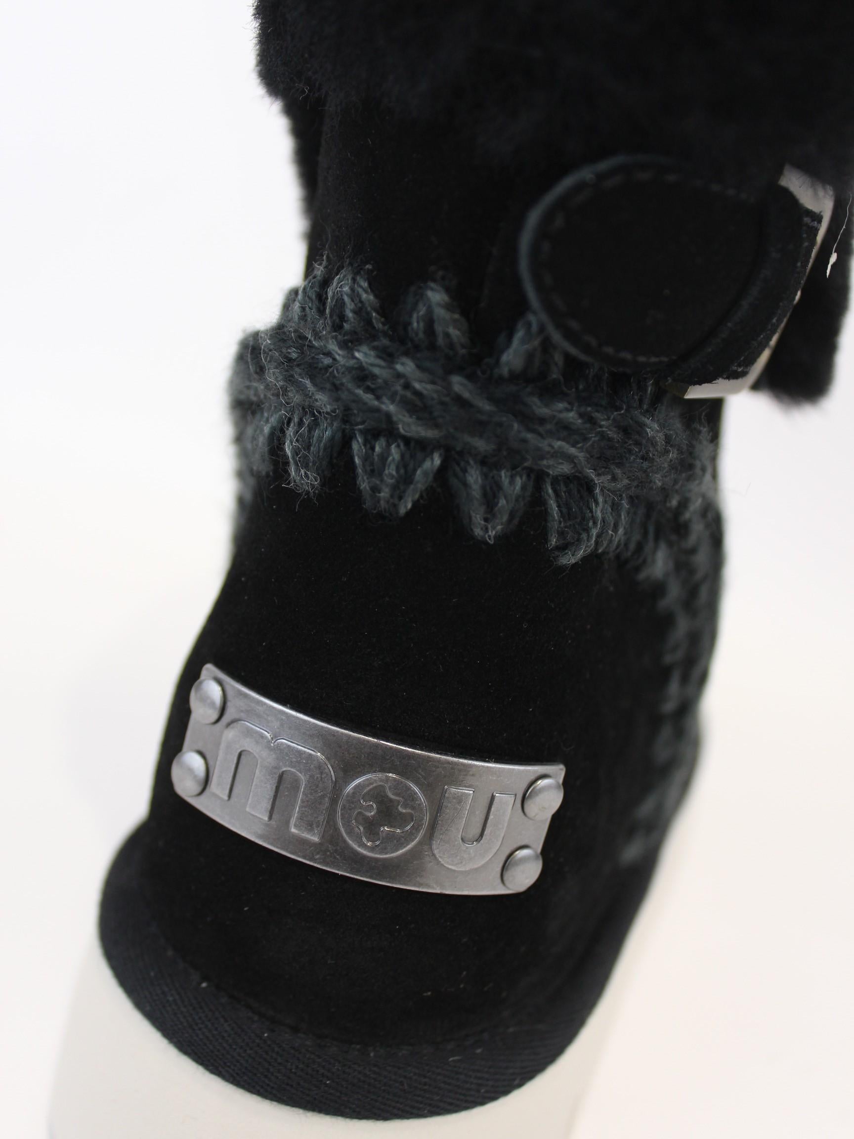 stivaletto eskimo fibbia MU.FW531036A BKBK MOU 
