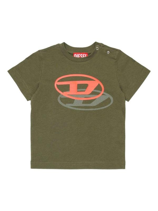t-shirt con logo contrasto K00765 0GRAI K511 DIESEL 