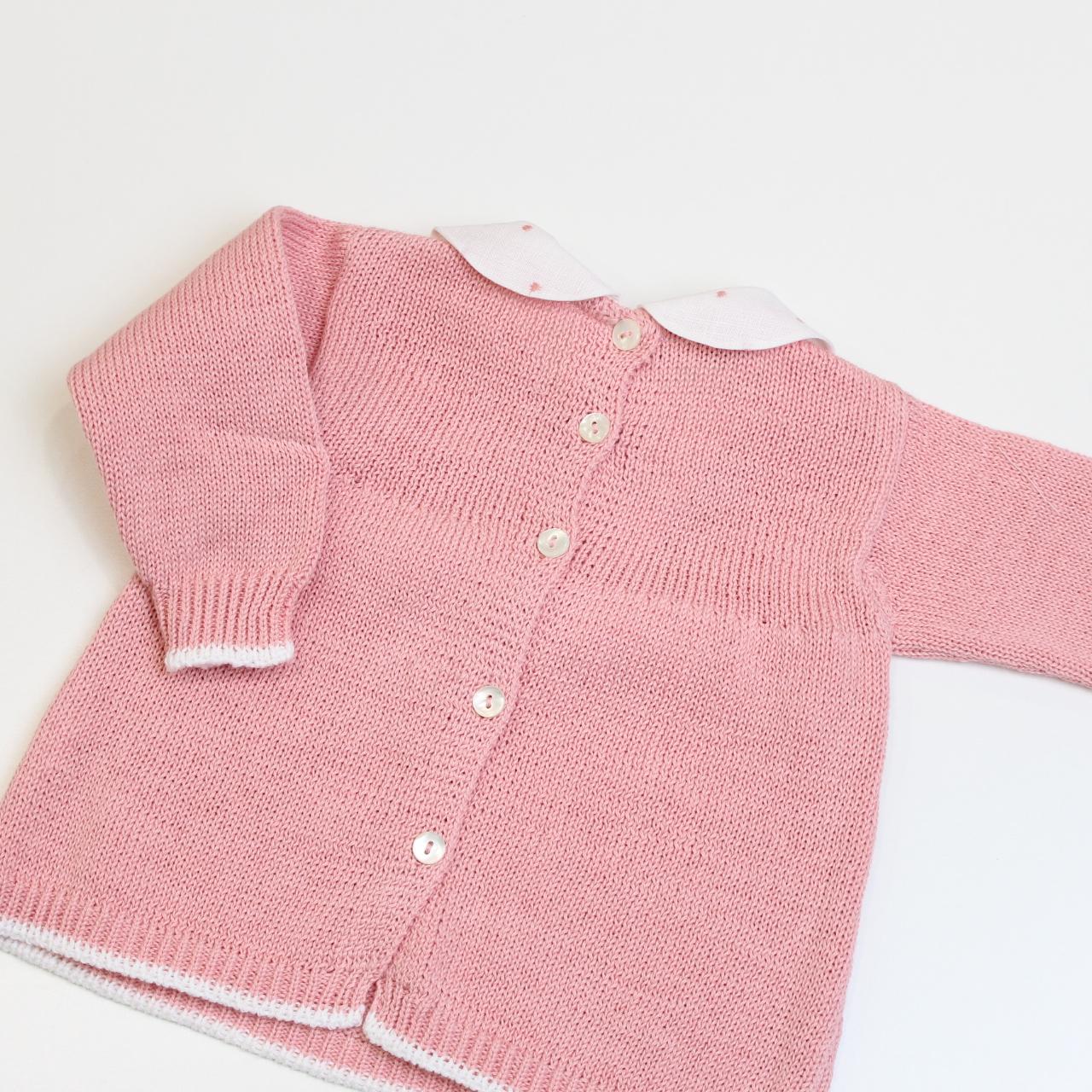 COMPLETINO NASCITA TEDDY in cotone TEDDY COPRIFASCE PINK/AVORIO PICCOLA GIUGGIOLA 