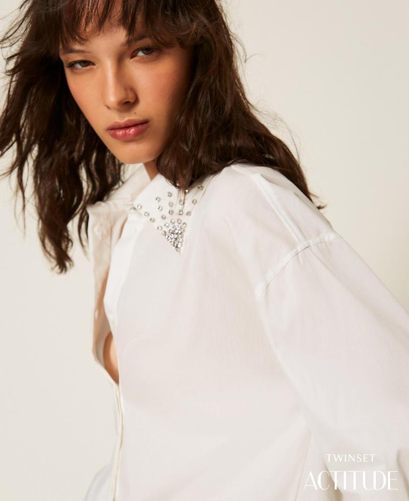 camicia con strass 261AP2125 00526 TWINSET ACTITUDE 