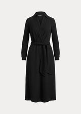 LAUREN RALPH LAUREN Abito midi in georgette Nero