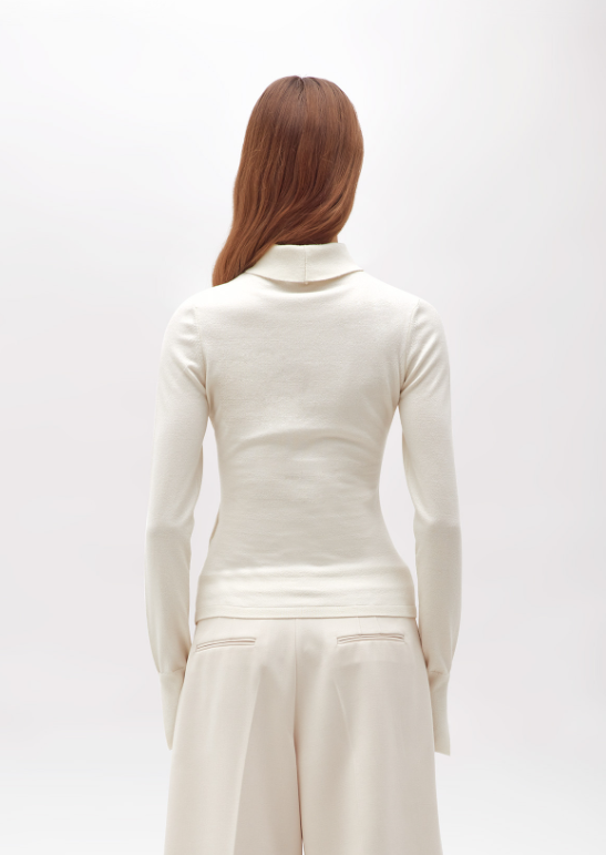 maglia stretch con colletto RF5269MA41R 14300 Blugirl 