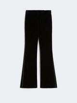MAXMARA STUDIO pantalone smoking in velluto Nero