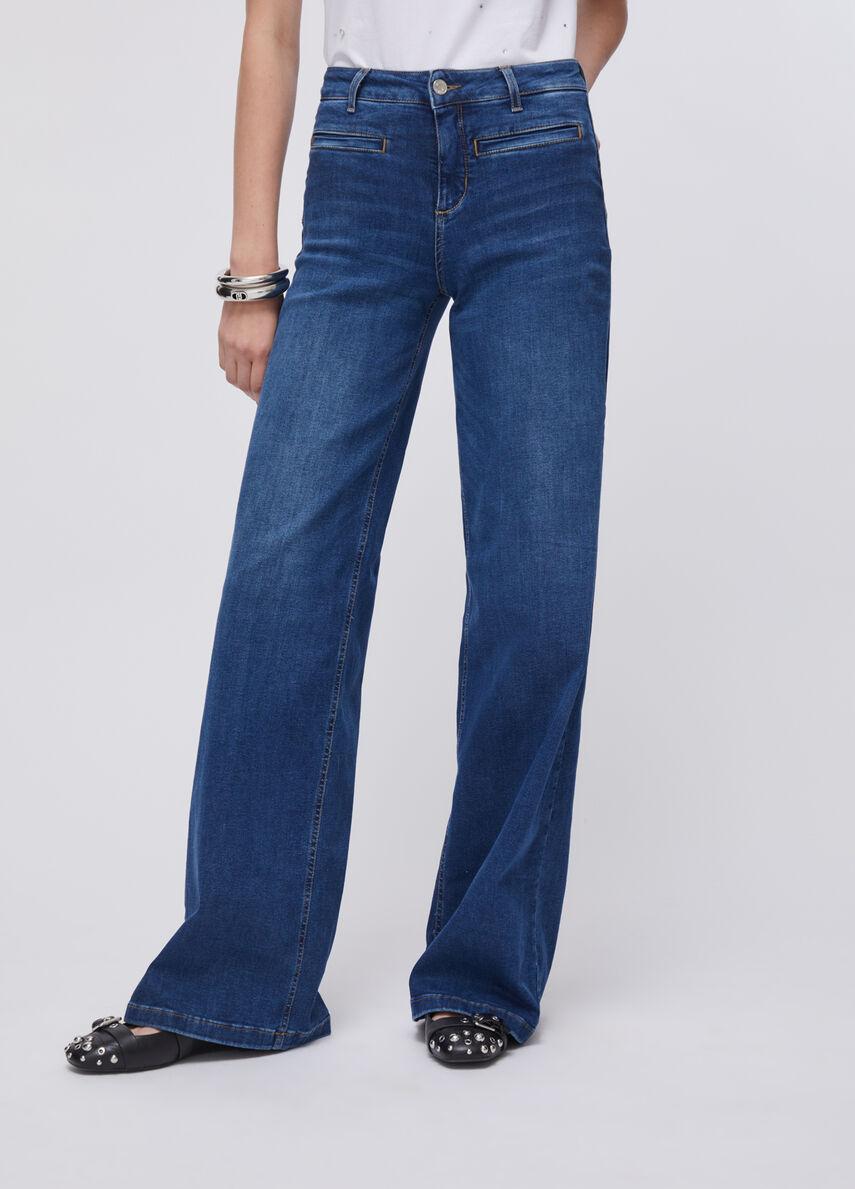 jeans flare a vita alta UA6069DS004 78263 LIU JO DENIM 
