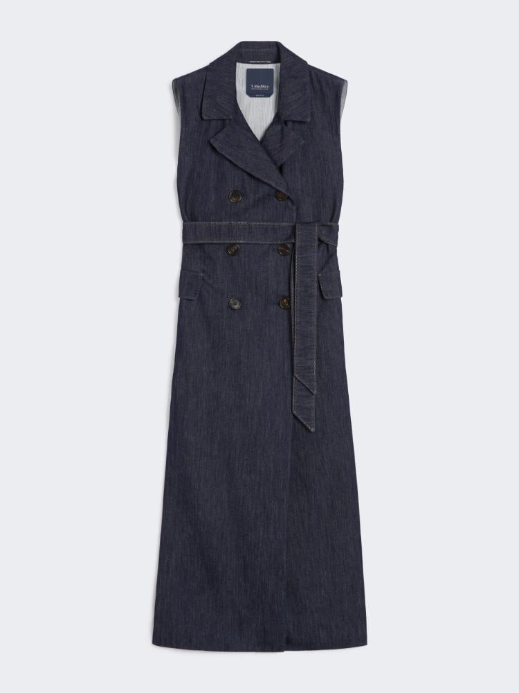 gilet lungo in denim GRETA 001 S MAXMARA 