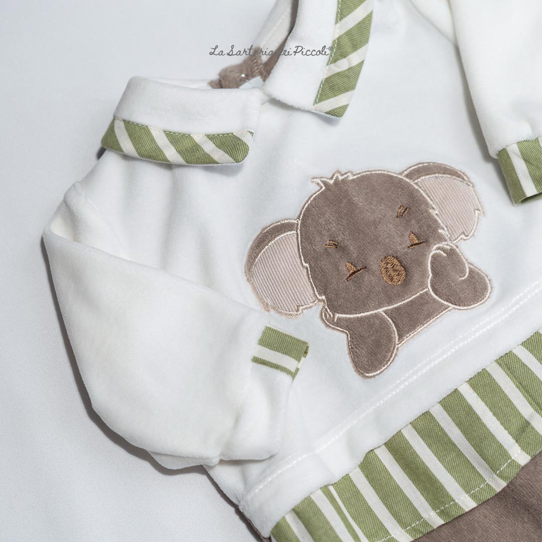 completino in ciniglia bicolor LT1113 UNI LA SARTORIA DEI PICCOLI 