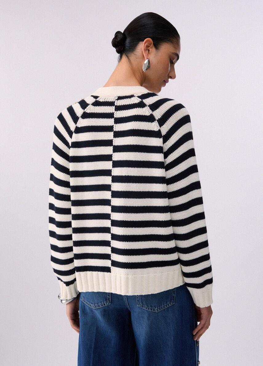 cardigan con ricamo gioiello WA6220MA07Q C3915 LIU JO WHITE 