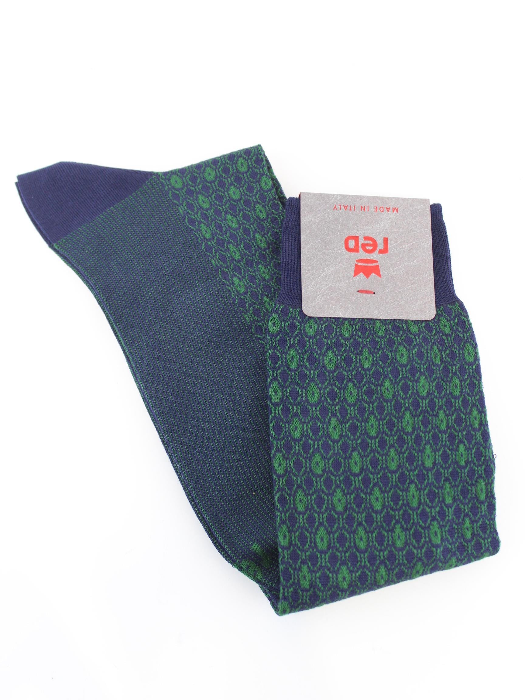 calza jacquard cerchietti 64028G V5148 RED 