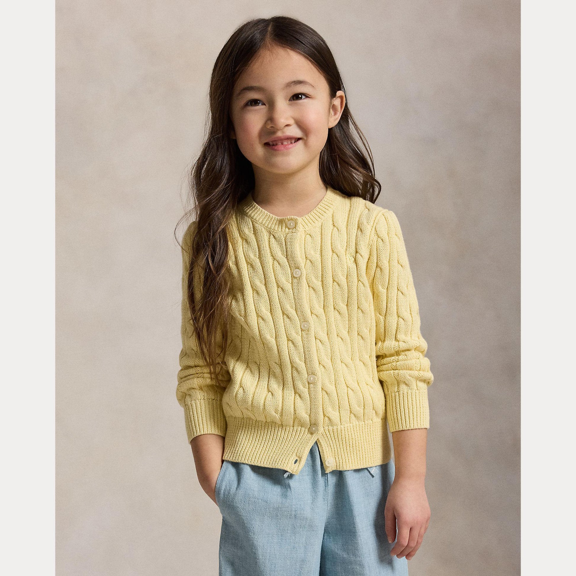 cardigan in maglia a trecce 312-A11277 001 RALPH LAUREN POLO 
