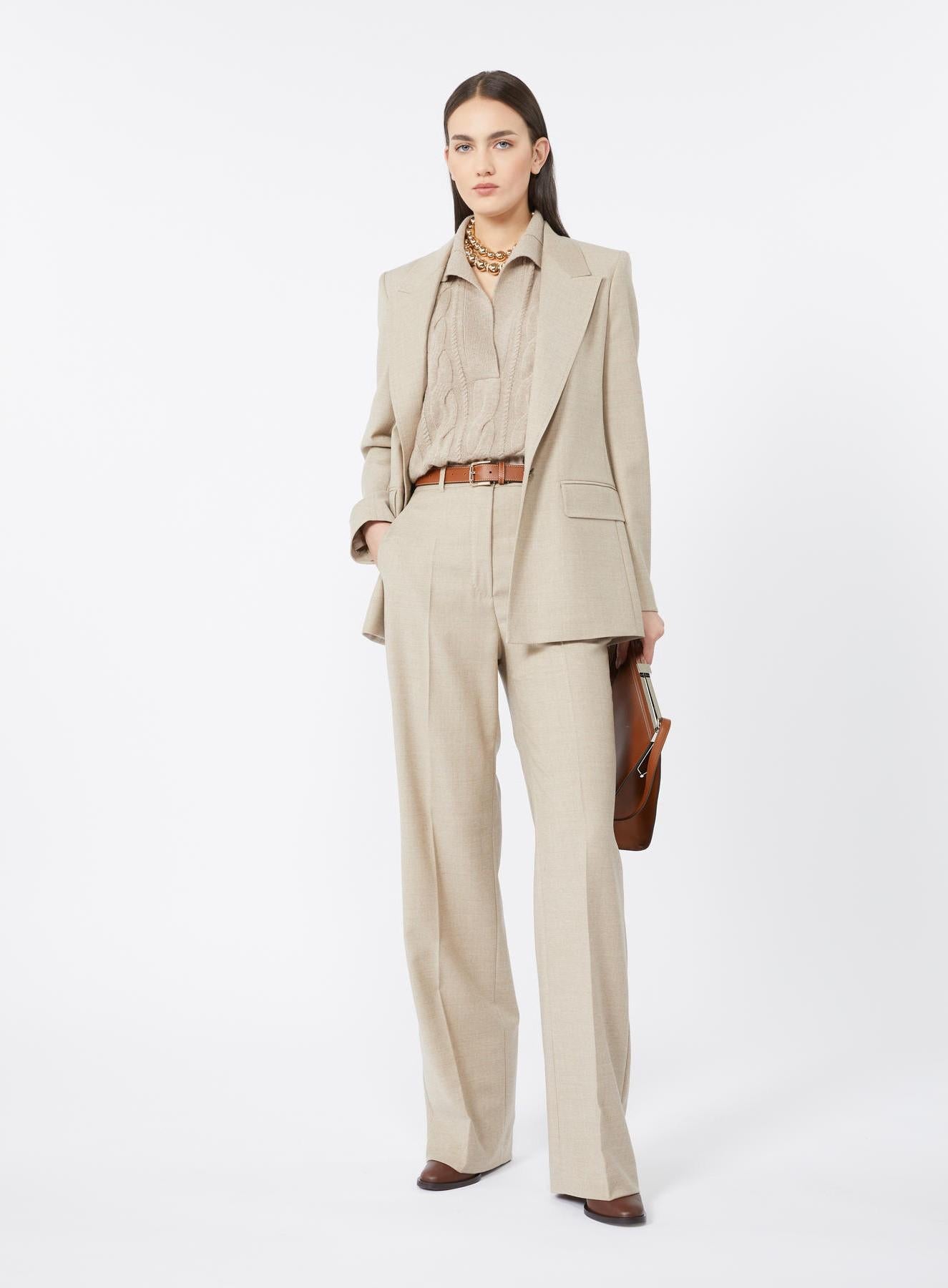 pantalone in flanella stretch LAMBRO 052 MAXMARA STUDIO 