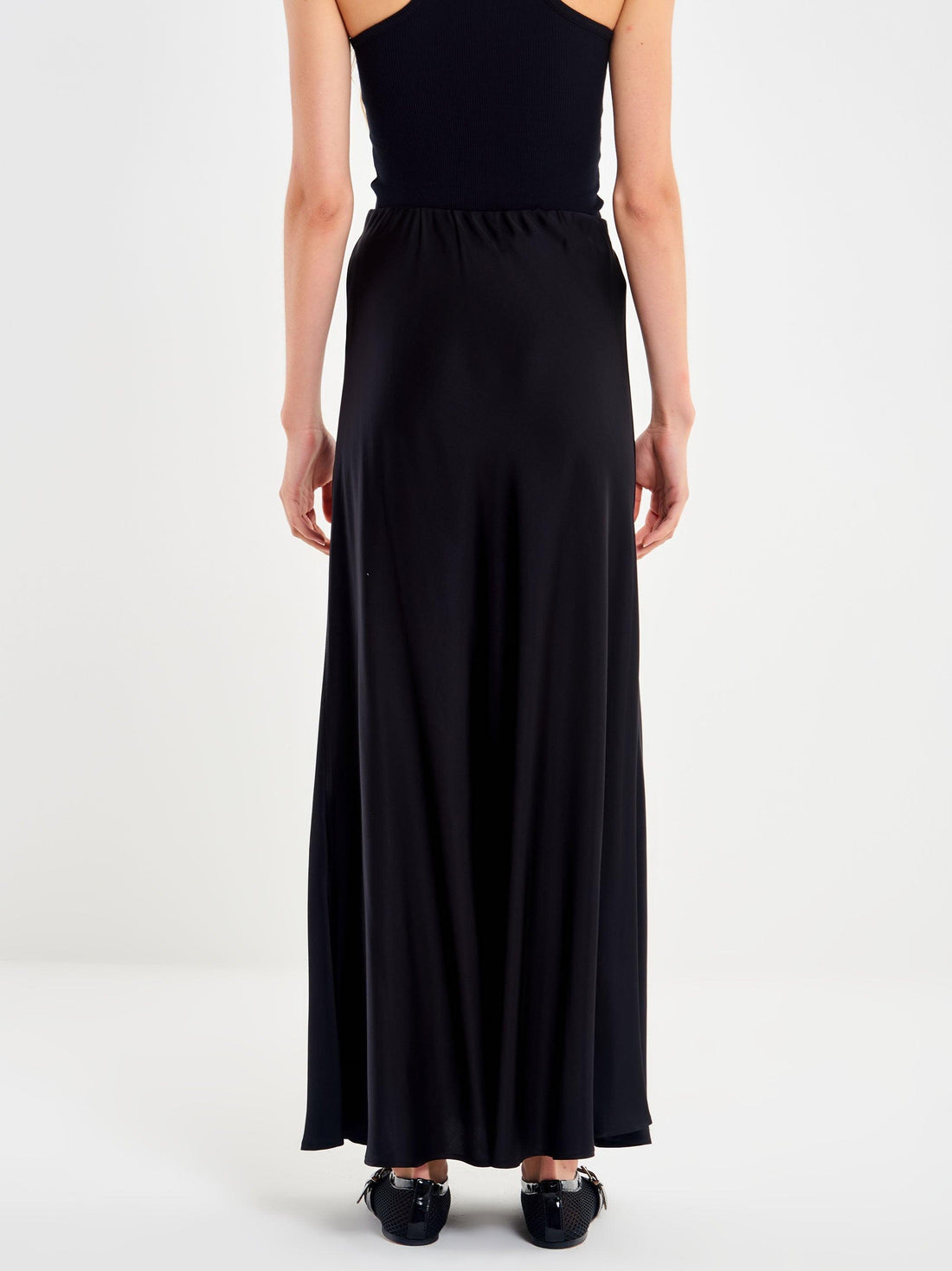 gonna lunga effetto satin TF0570 NERO VICOLO 