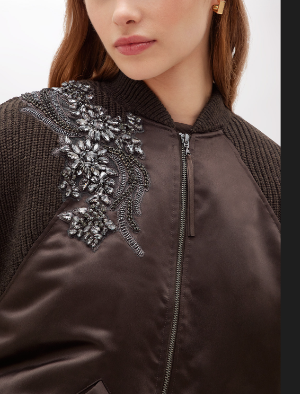 bomber in maglia e duchesse RF5239MA51I 90840 Blugirl 