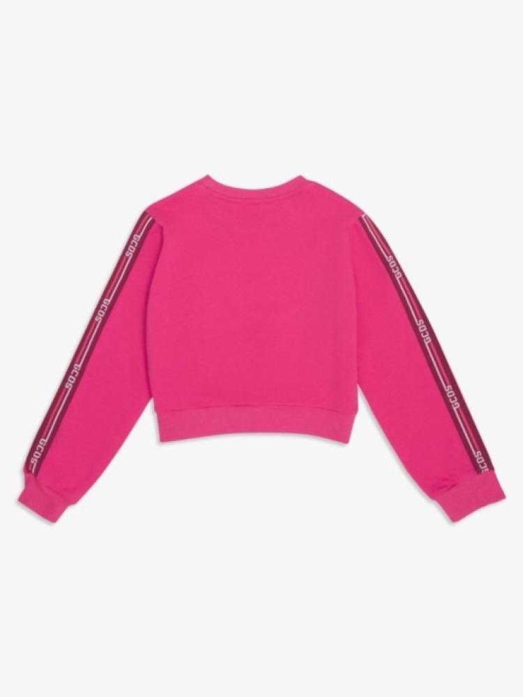 felpa con banda logata B2KW1530BA2 59 FUCSIA GCDS 