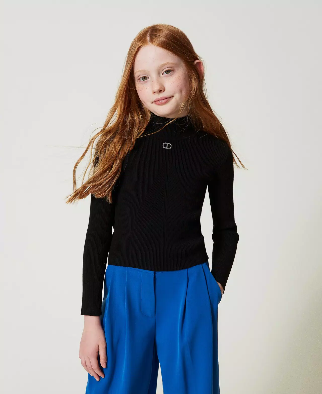 lupetto a costine 242GJ3190 00006 TWINSET GIRL 