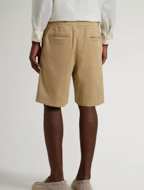 pantaloncini milton in cotone e lino CFWOSH2003MRUT5288 7436 WOOLRICH 