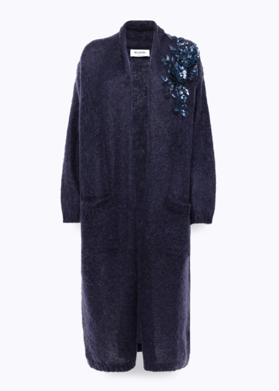 maxi cardigan in mohair RF5080MS037 93812 Blugirl 