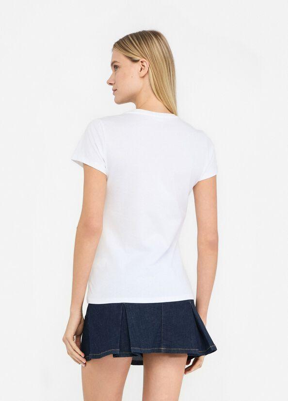 t-shirt con stampa MF5456JS923 P9165 LIU JO WHITE 