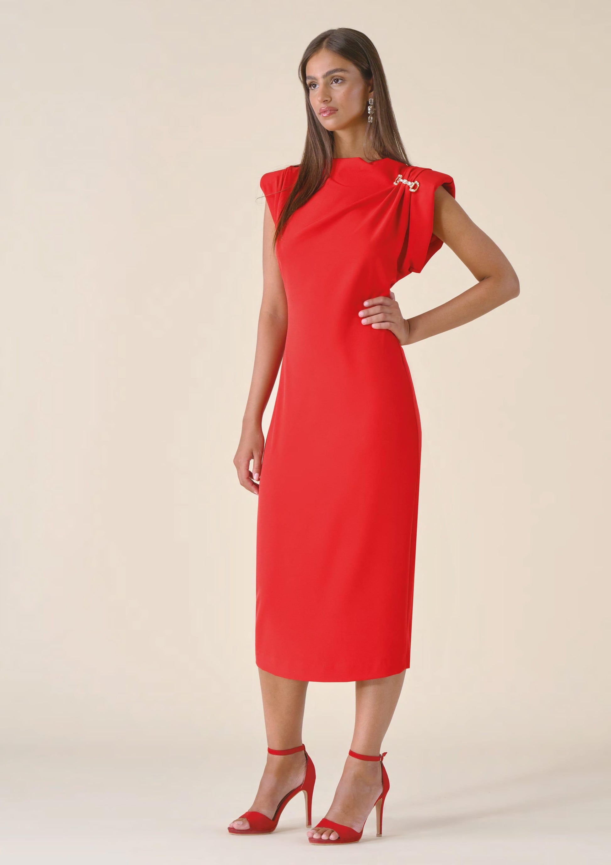 abito con spalline H.V3549.4203 ROSSO HANITA 