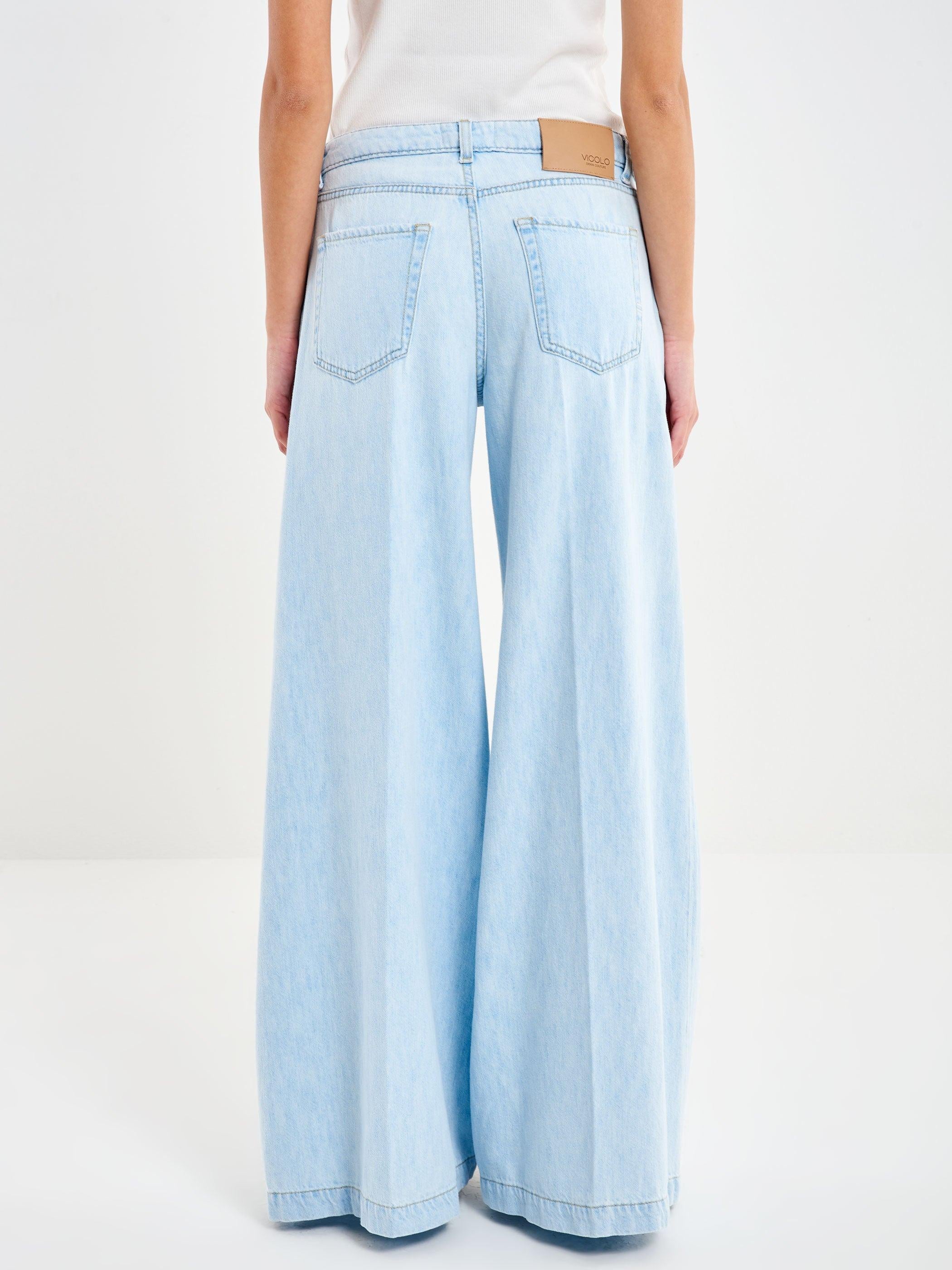 jeans madison wide leg DAB 5023 DENIM CHIARO VICOLO 