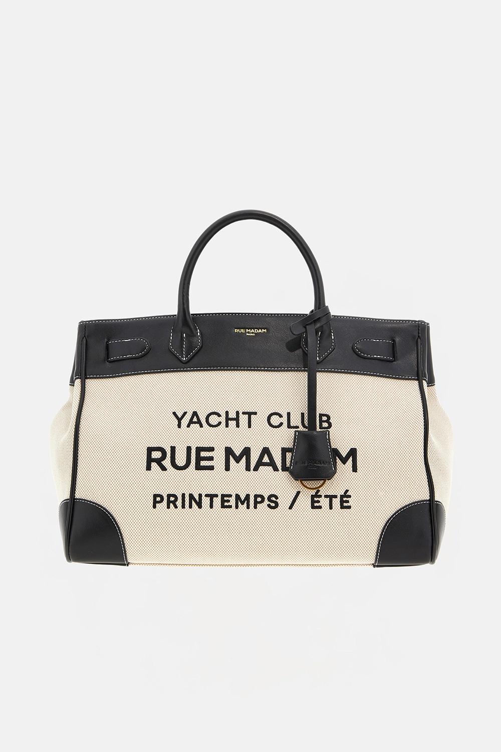 borsa riviera tote RIVIERA 1556 CANVAS BLACK RUE MADAM PARIS 