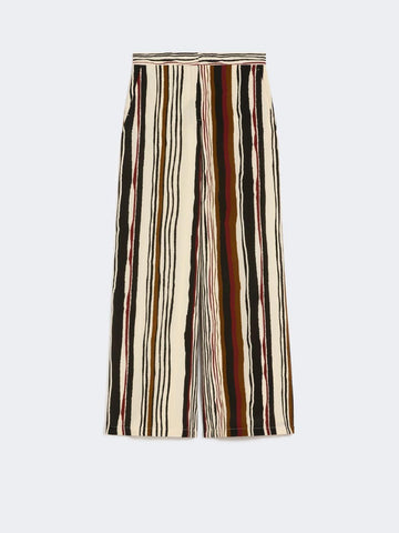 pantalone in crepe de chine a righe MSTPAGANO 002 MAXMARA STUDIO 