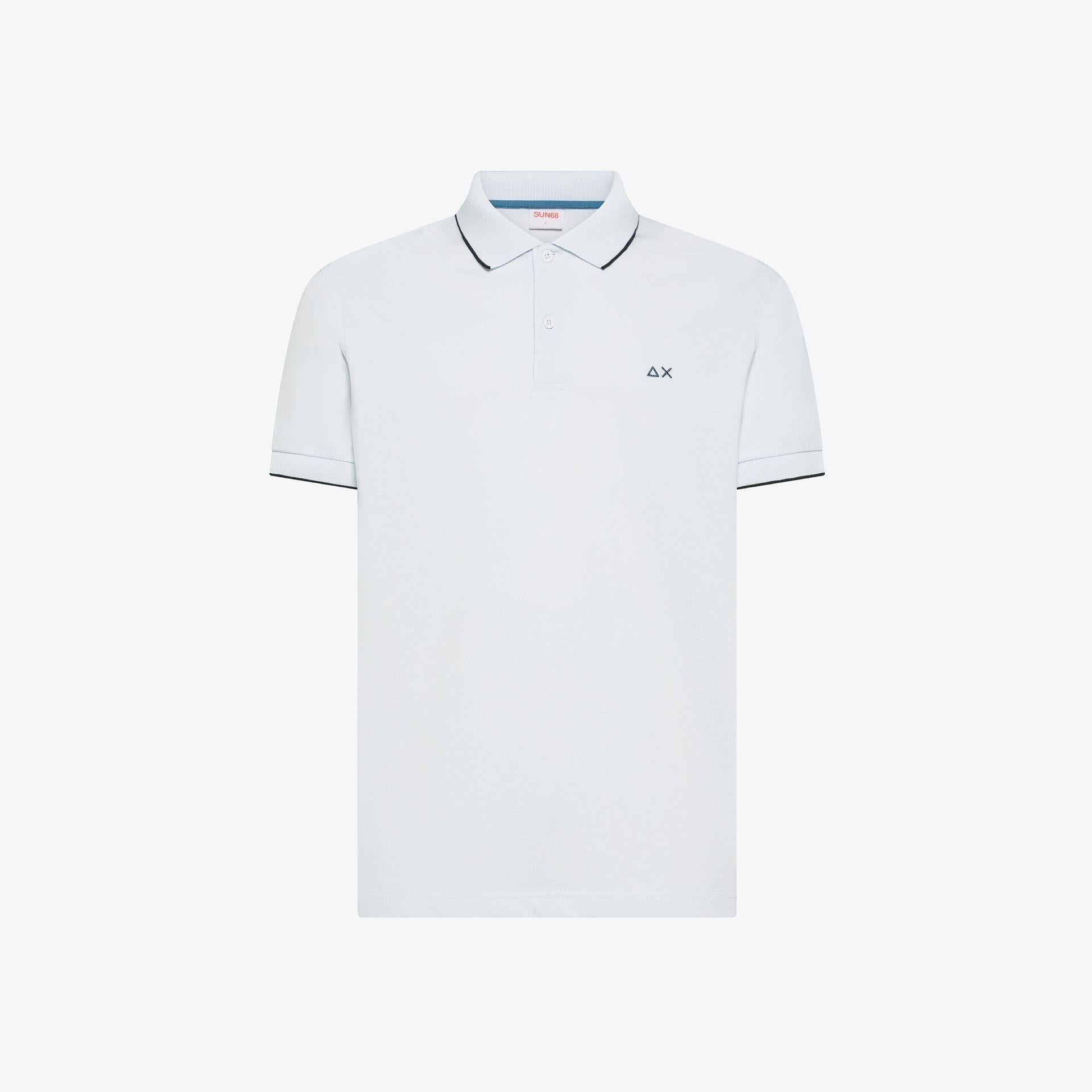 polo small stripe A36111 BIANCO SUN68 