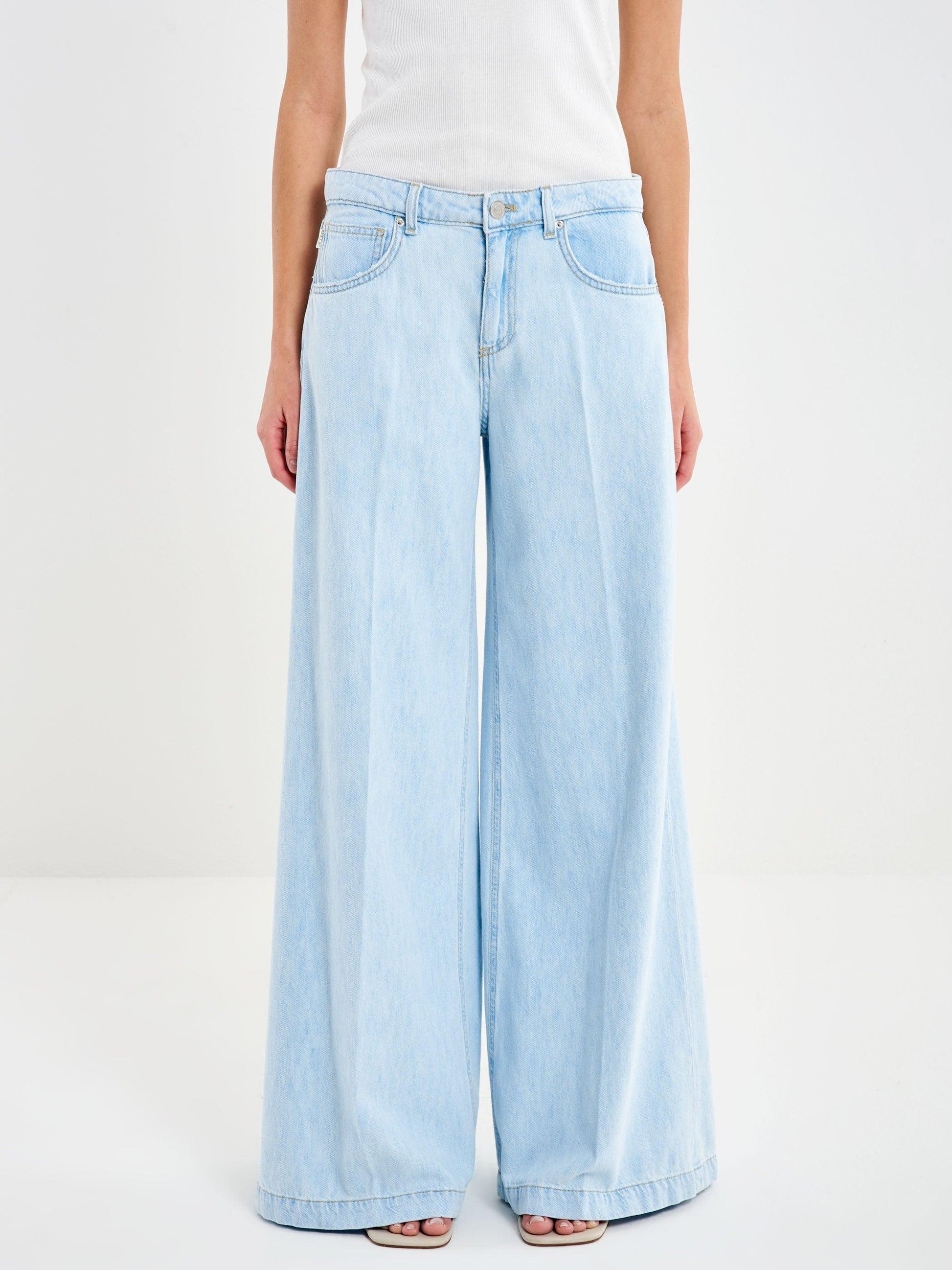 jeans madison wide leg DAB 5023 DENIM CHIARO VICOLO 