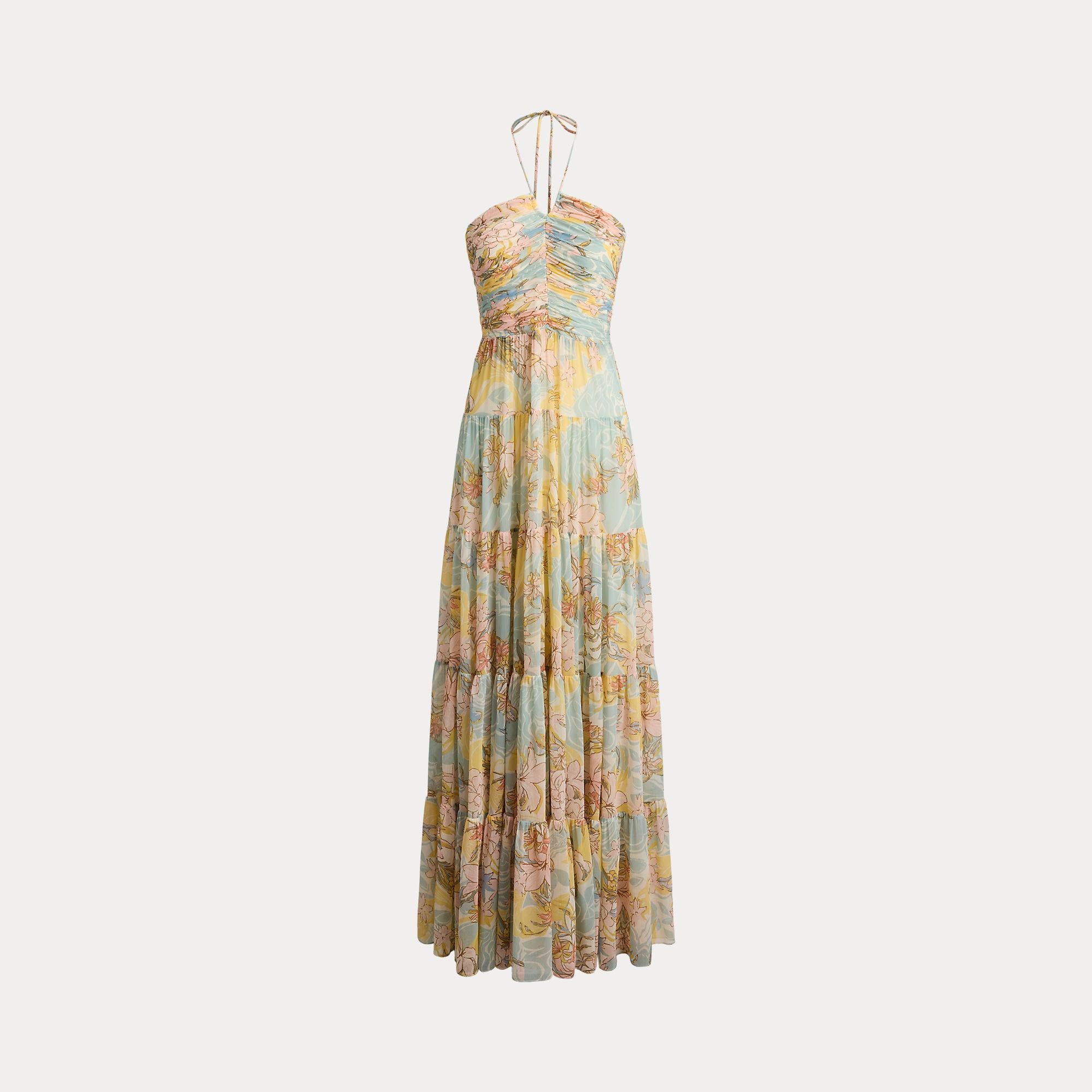 Abito multicolor a balze 253-P08930 001 LAUREN RALPH LAUREN 