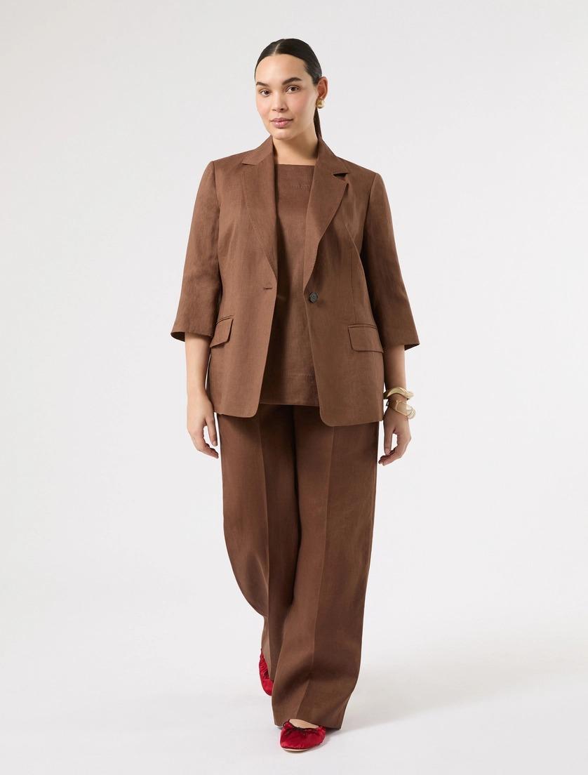 blazer in lino MRNSABADEL 013 MARINA RINALDI 