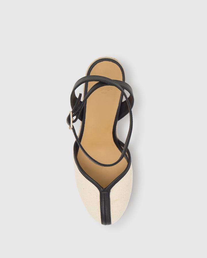 Sandalo cecilia con inserto pelle 026124 202 CRUDO CASTANER 