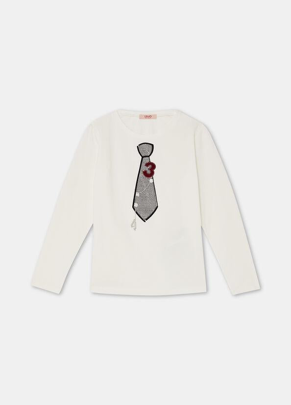 t-shirt con stampa GF5042J0088 M9700 LIU JO JUNIOR 