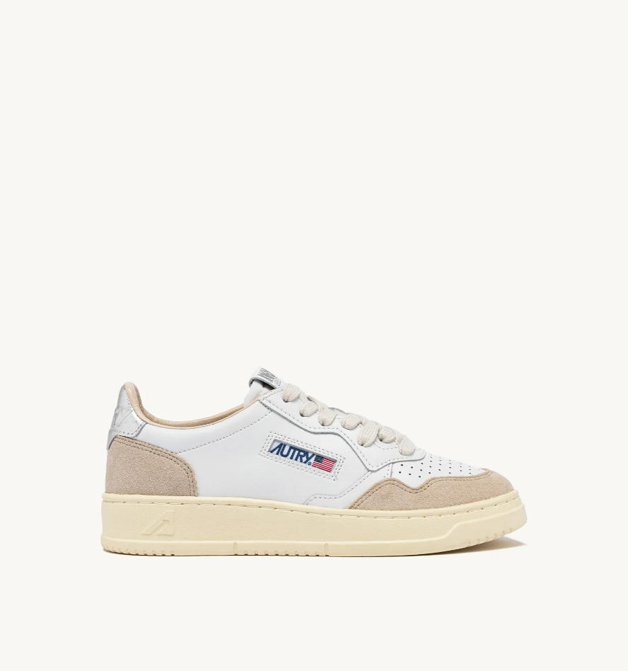 sneakers in pelle AULWLS74 WHITE/SILVER AUTRY 