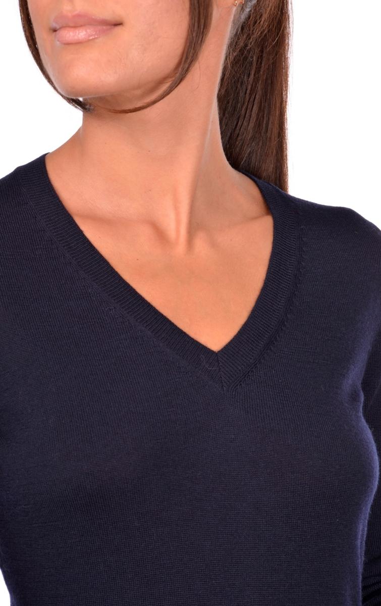 maglia in lana scollo a V 43232 14730 585 GRAN SASSO 