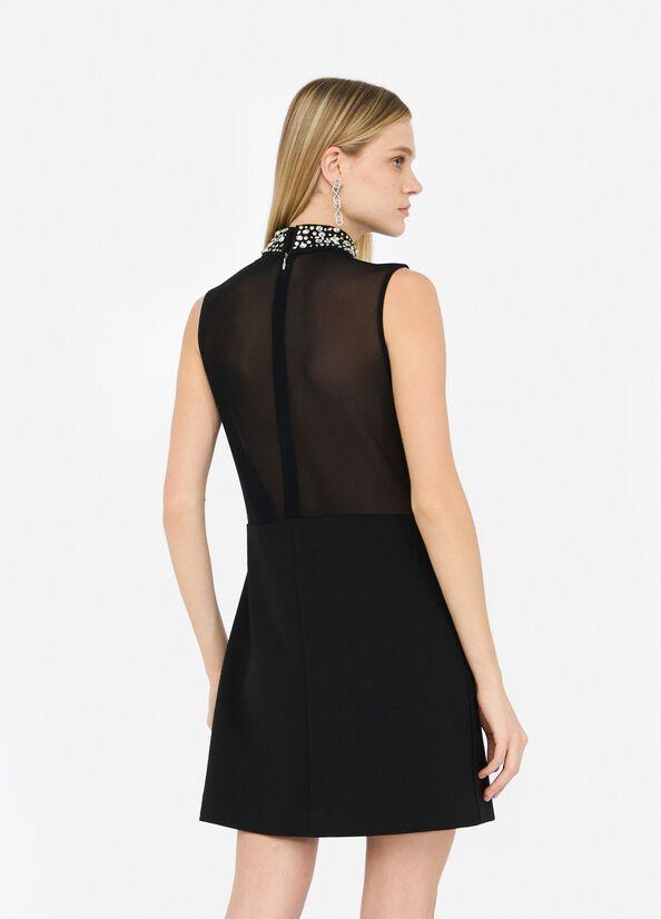 abito con strass CF5358T2527 22222 LIU JO BLACK 