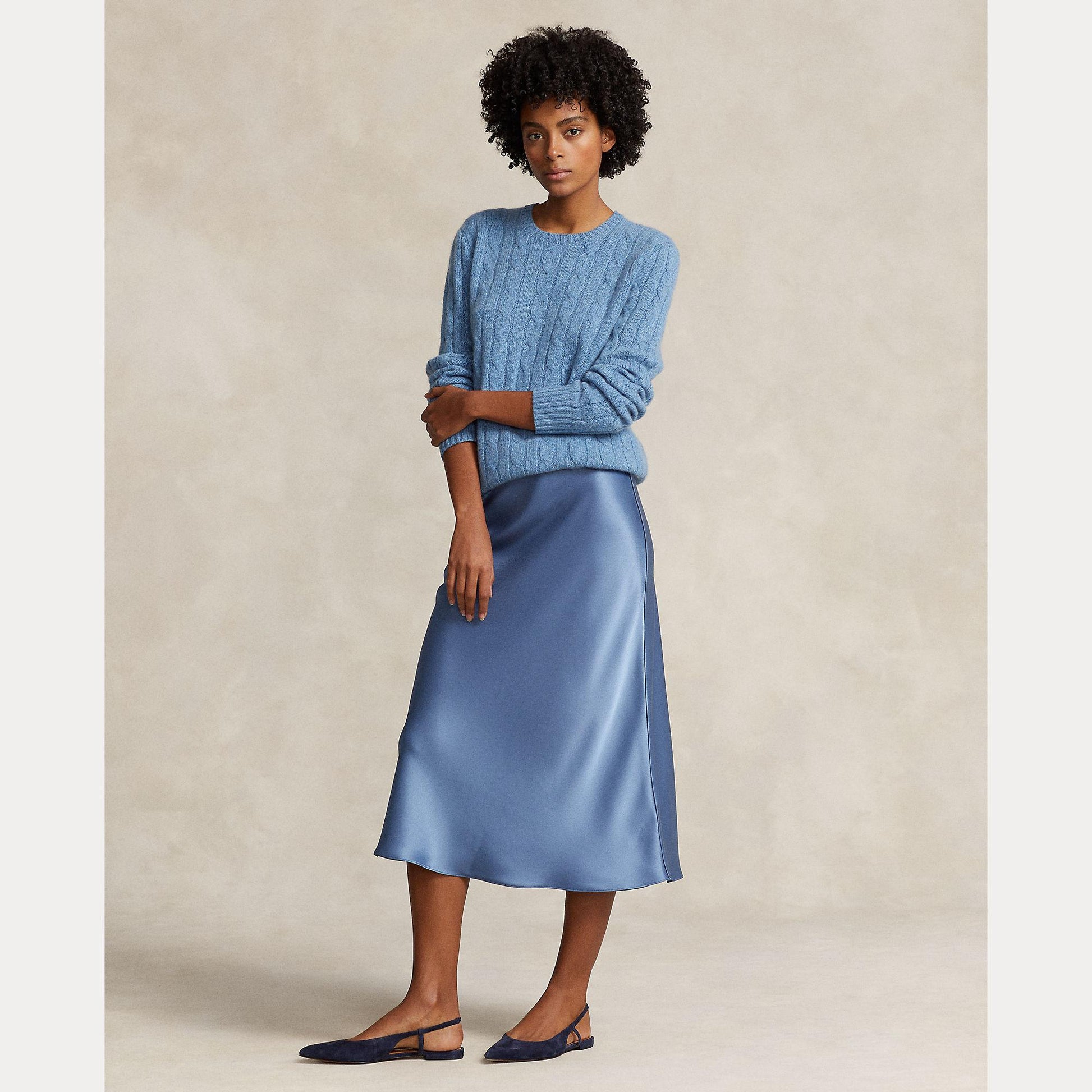 gonna midi in raso 211-932523 001 RALPH LAUREN POLO 
