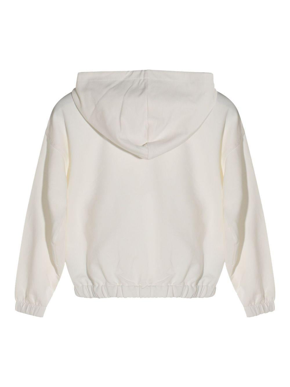felpa con stampa e cappuccio HDK036LDA16 83933 MOSCHINO KIDS 