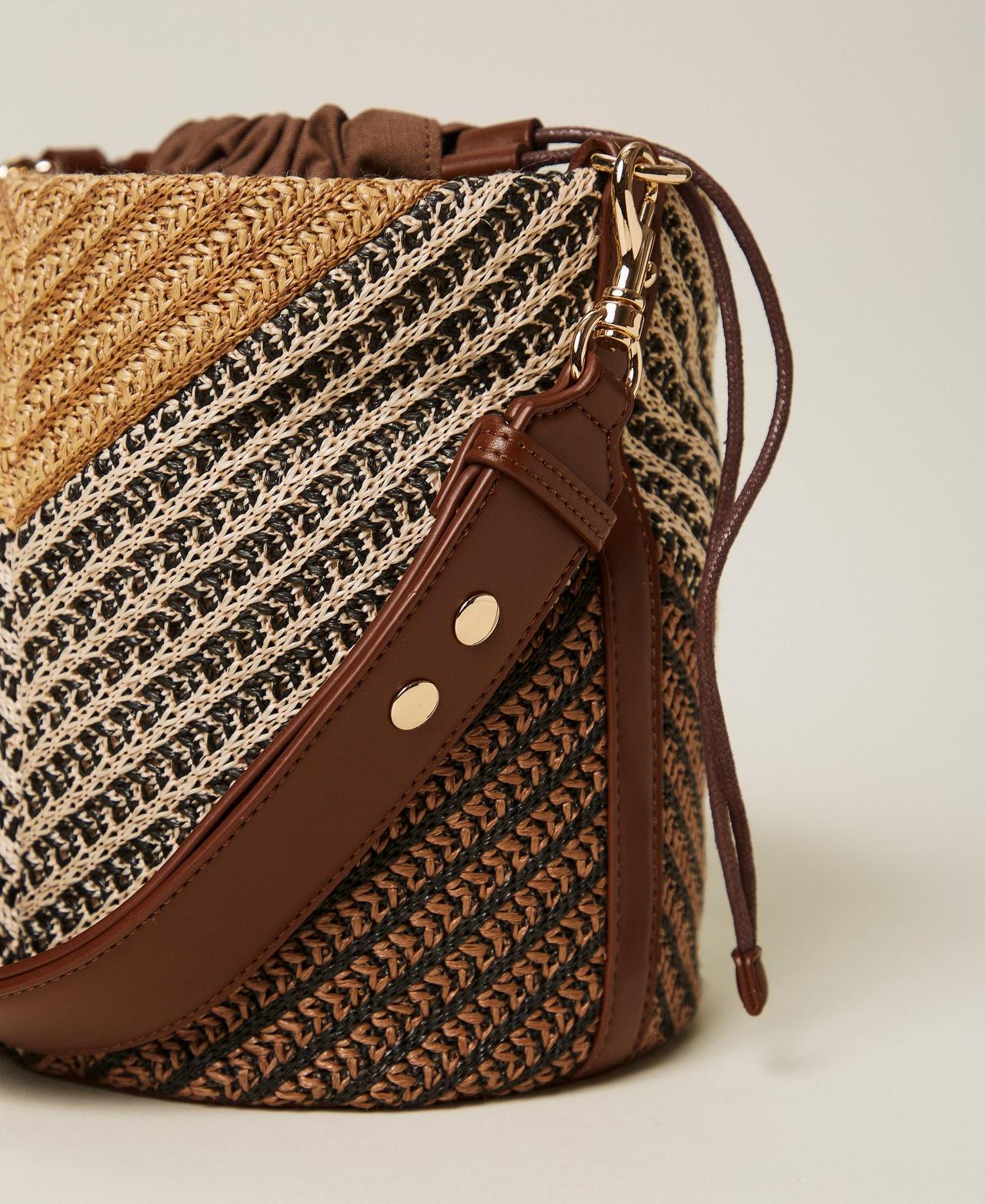 borsa a secchiello in rafia 261TD8502 13504 TWINSET 