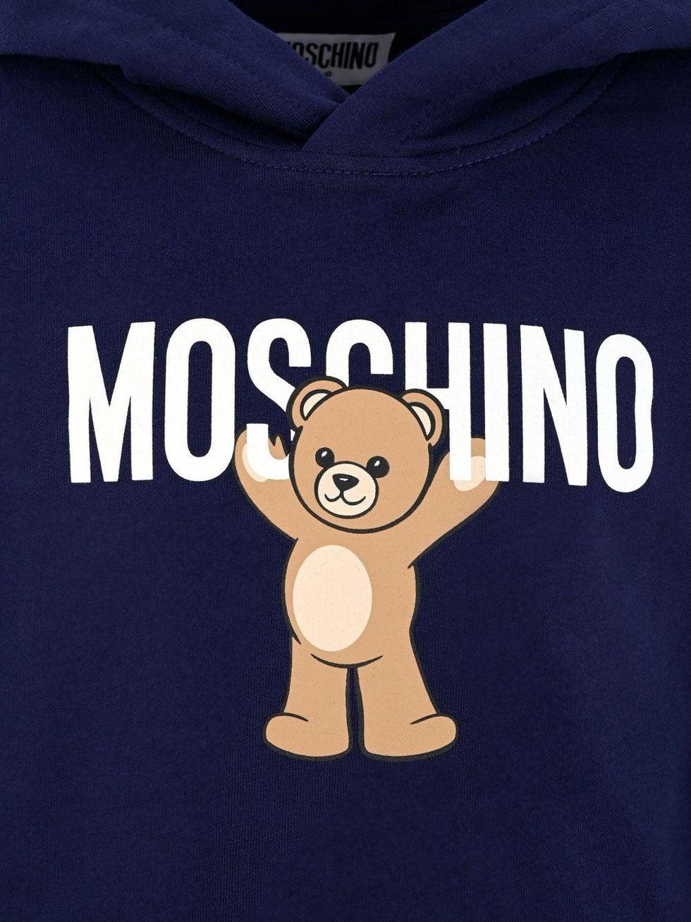 felpa con cappuccio e teddy HUF09FLCA40 40016 MOSCHINO KIDS 