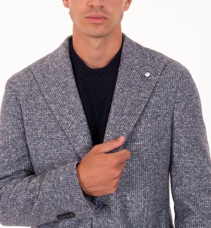 Giacca in jersey di cotone e lana vergine 2812 55716 04 LUIGI BIANCHI MANTOVA 