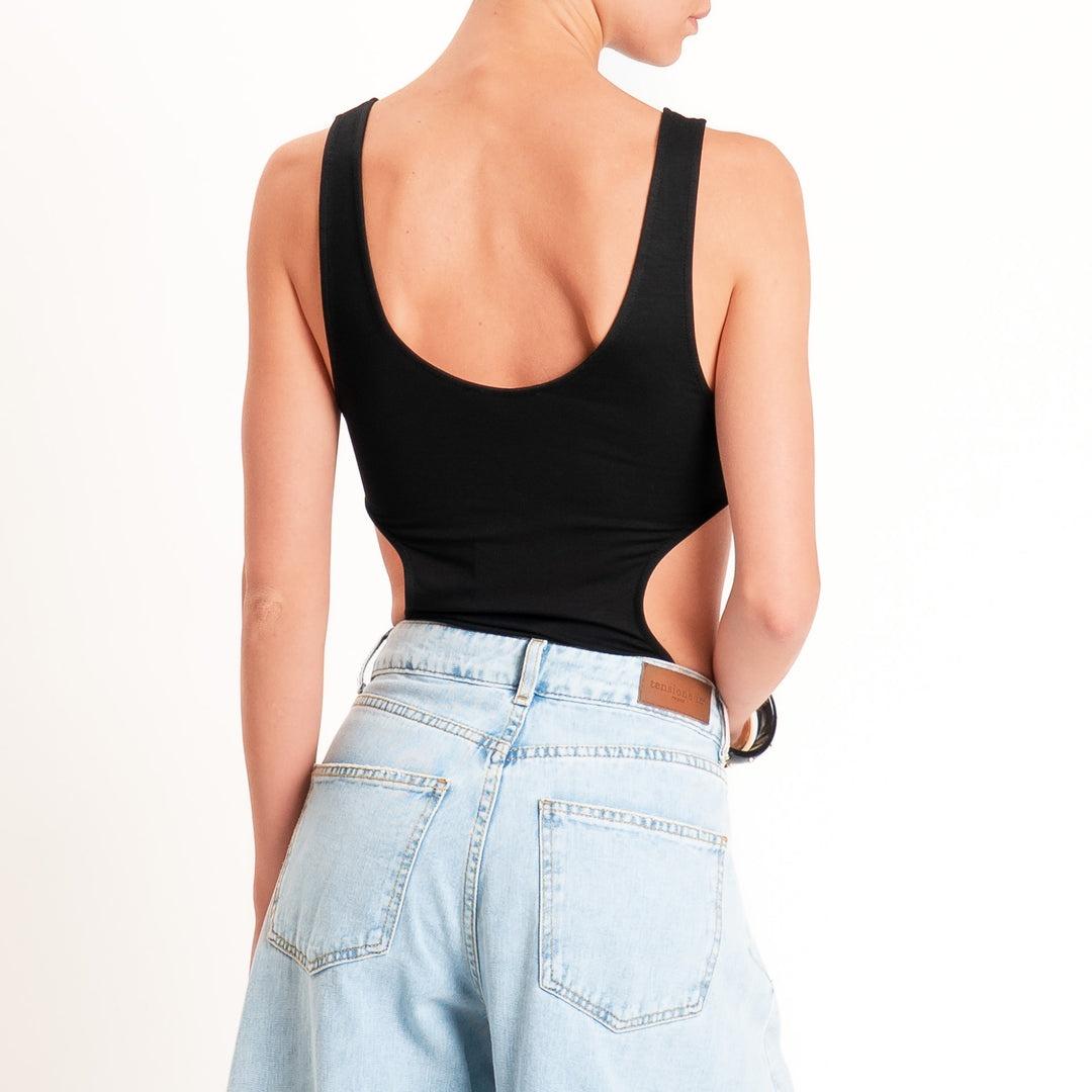 top body cut out UAB0376 NERO VICOLO 