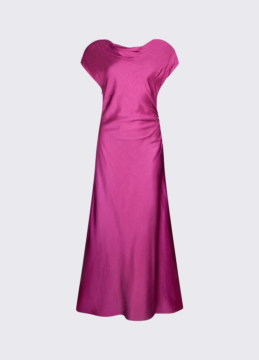 abito lungo in raso CA6176T522A P9632 LIU JO BLACK 