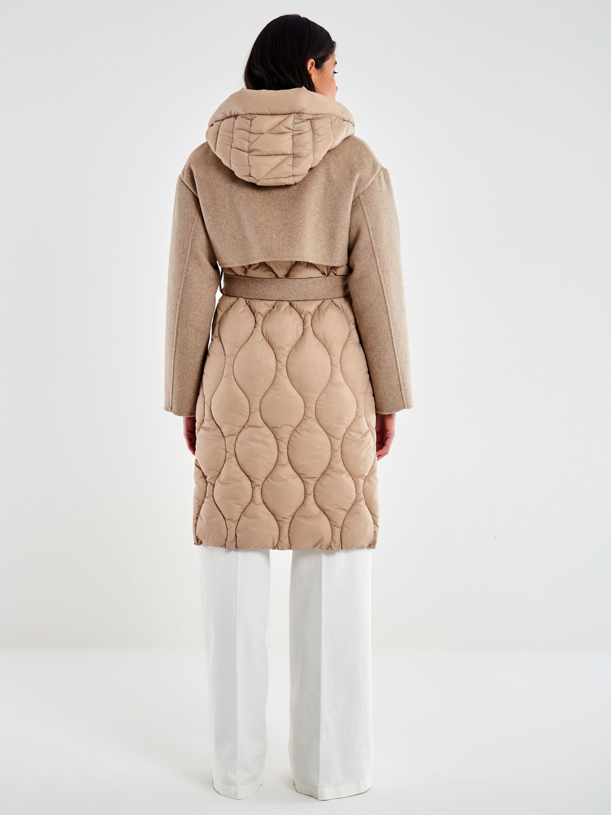 cappotto con inserti piumino TF0028 CAMEL VICOLO 