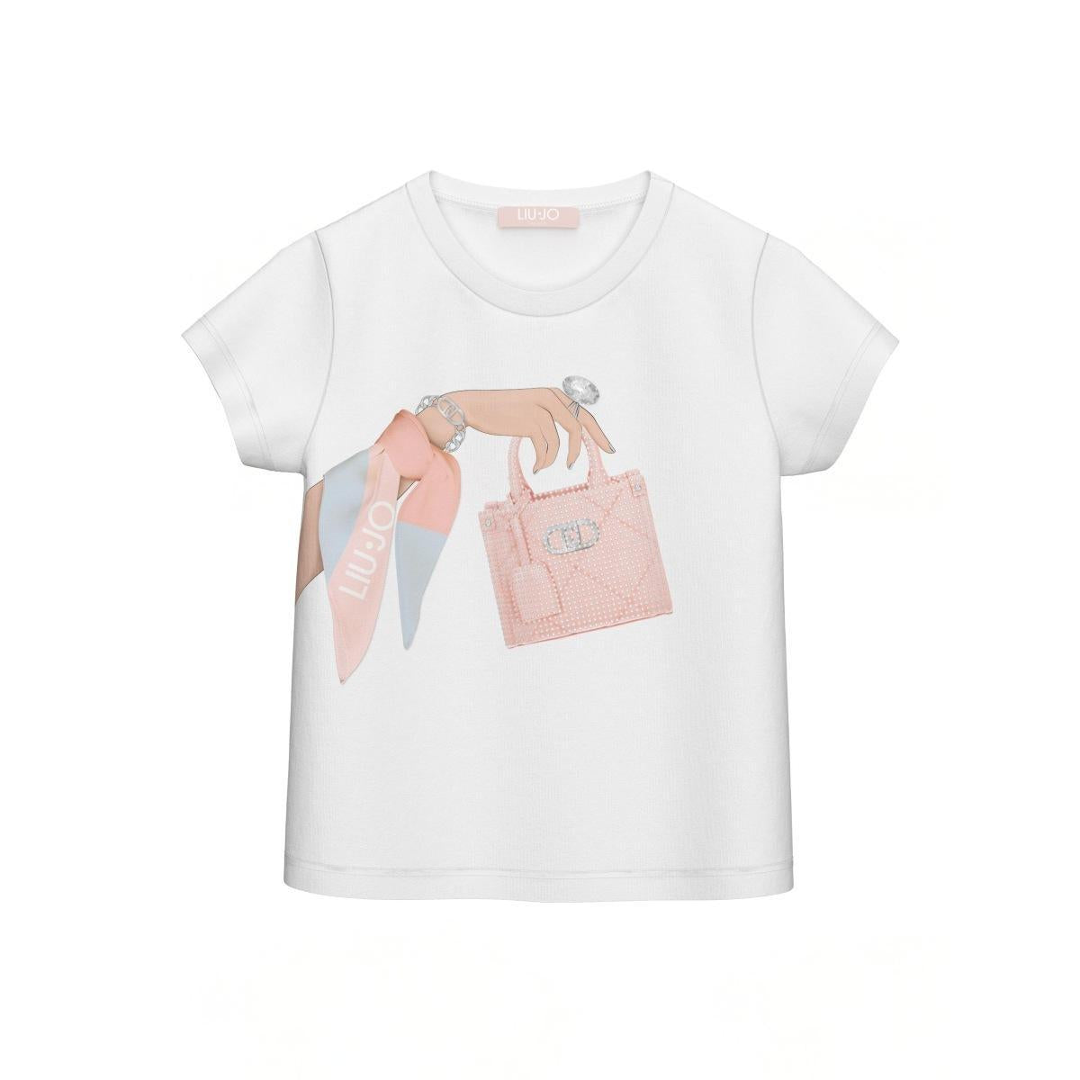 t-shirt con stampa KA6027JS003 V9926 LIU JO JUNIOR 
