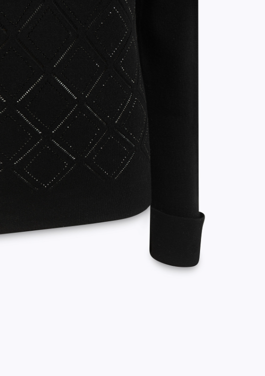 maglia fitted con strass RF5114MS99E 22222 Blugirl 