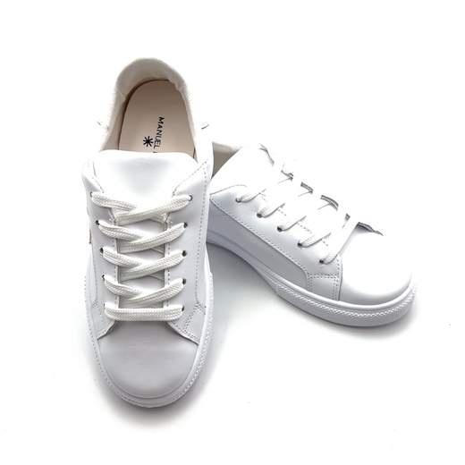 sneakers pelle con logo MR3348 BIANCO MANUEL RITZ 