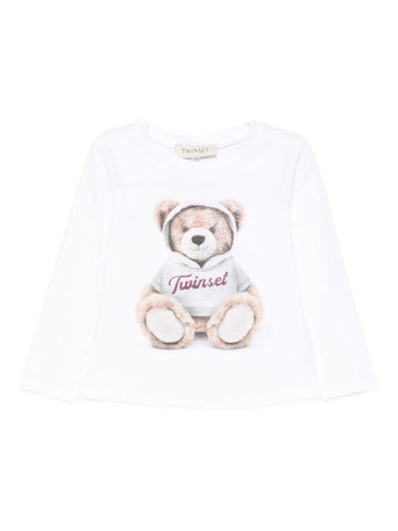 t-shirt con orsetto 252GB2036 00526 TWINSET GIRL 