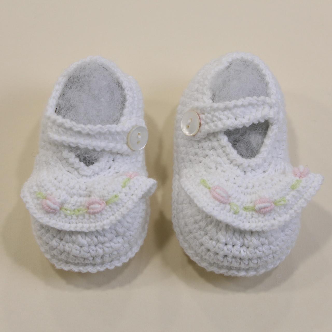 SCARPINA cotone NEONATO BIANCA ORNELLA SCARPIN UNI PICCOLA GIUGGIOLA 