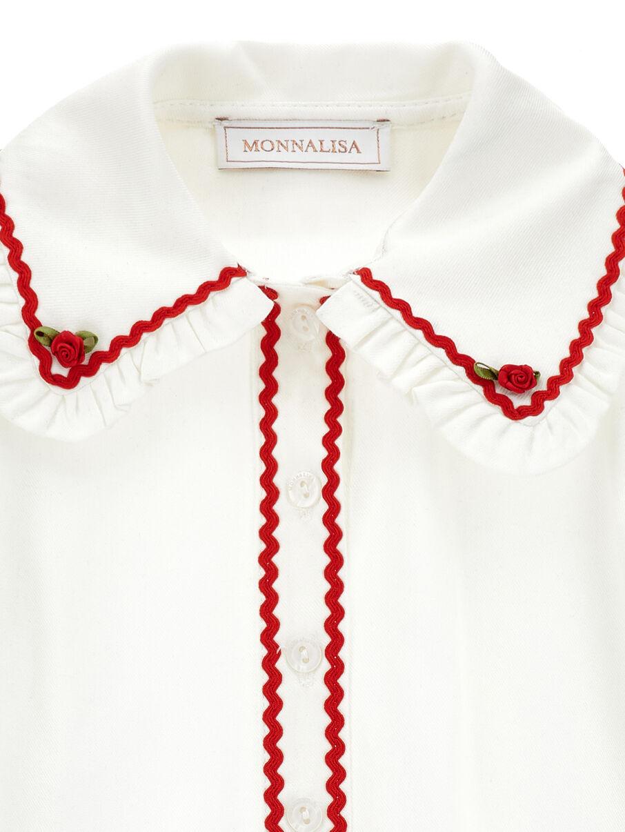 camicia con colletto ricamato 31F301 6103 0143 MONNALISA 
