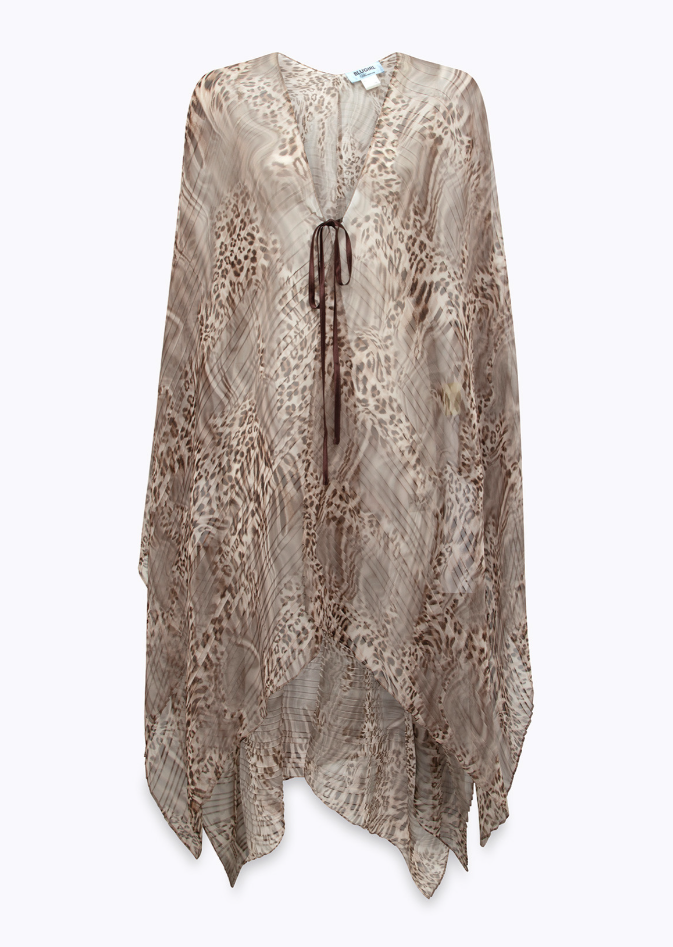 maxi poncho plisse NA6013T4289 P9371 Blugirl 