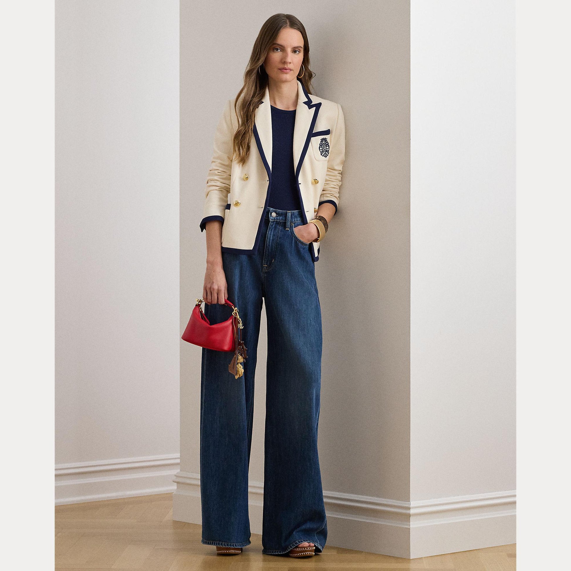 blazer doppiopetto in piquè 200-P09081 001 LAUREN RALPH LAUREN 